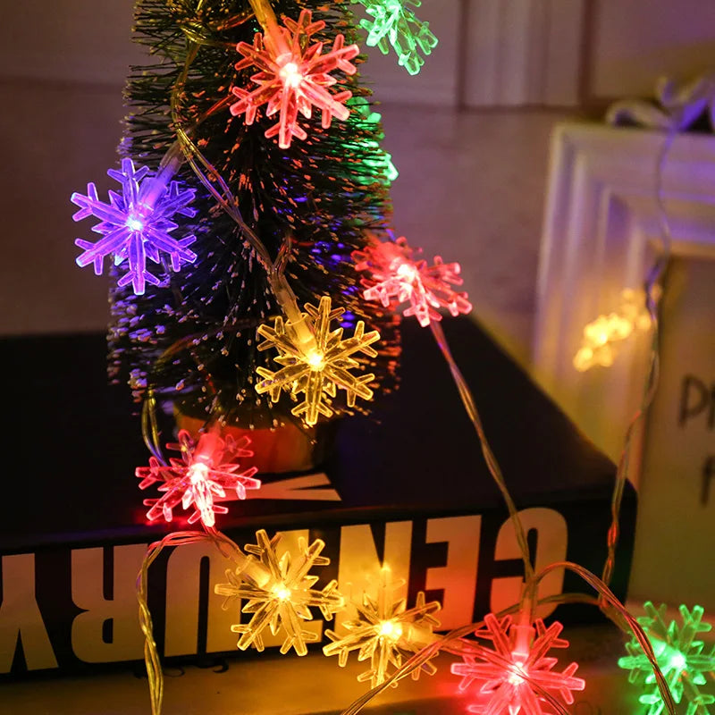 Snowflake Fairy Lights – USB or Battery Christmas String Lights (1.5 m, 3 m or 6 m)