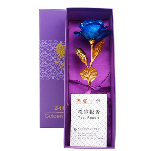 24K Gold-Plated Rose in Gift Box – Forever Rose Anniversary & Valentine's Gift