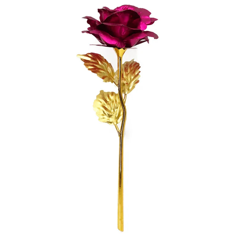 24K Gold-Plated Rose in Gift Box – Forever Rose Anniversary & Valentine's Gift