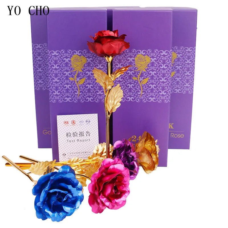 24K Gold-Plated Rose in Gift Box – Forever Rose Anniversary & Valentine's Gift