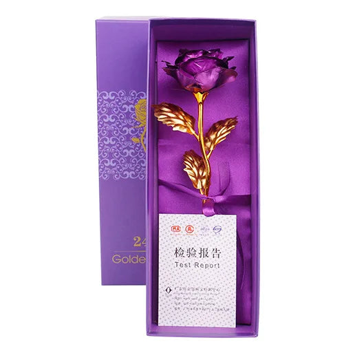24K Gold-Plated Rose in Gift Box – Forever Rose Anniversary & Valentine's Gift