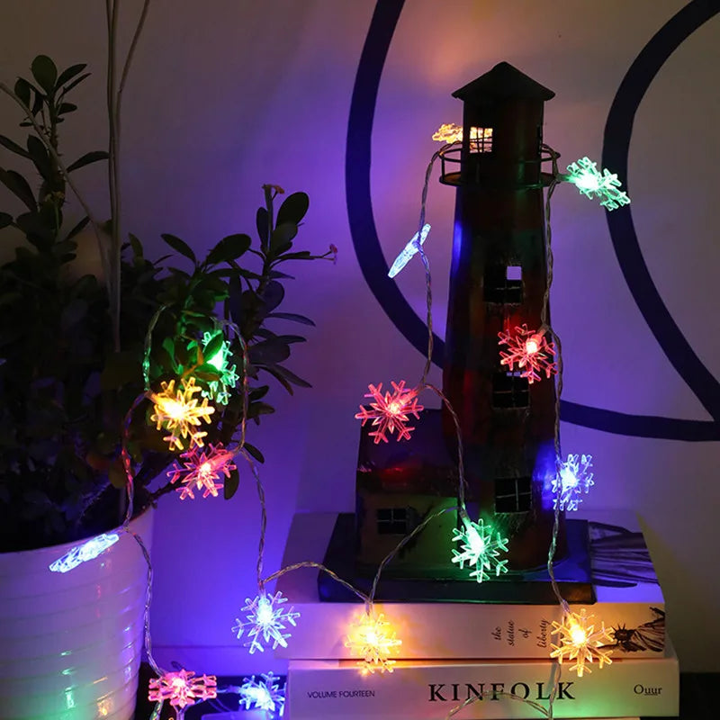 Snowflake Fairy Lights – USB or Battery Christmas String Lights (1.5 m, 3 m or 6 m)