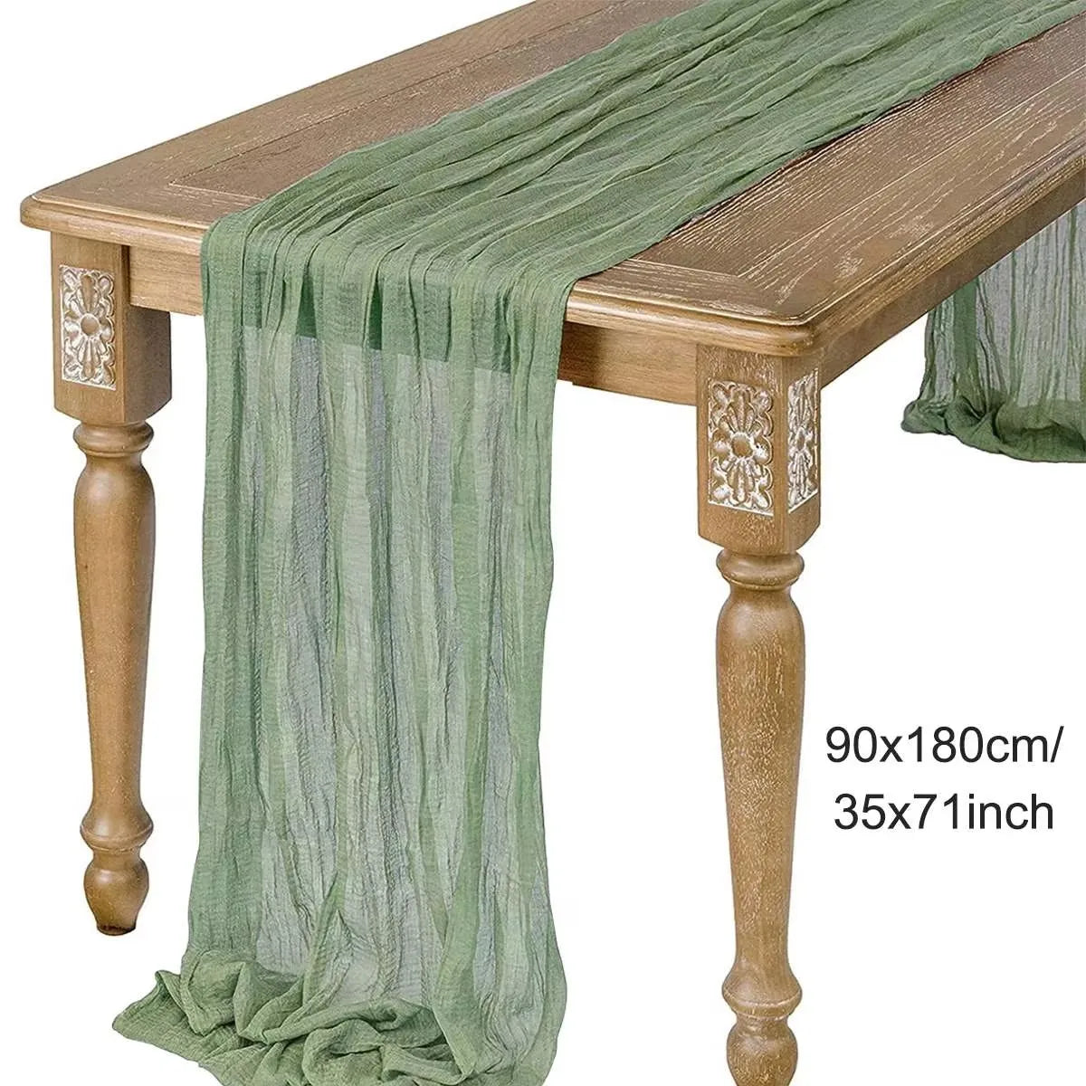 Cheesecloth Table Runner – Semi-Sheer Gauze Runner for Christmas & Weddings