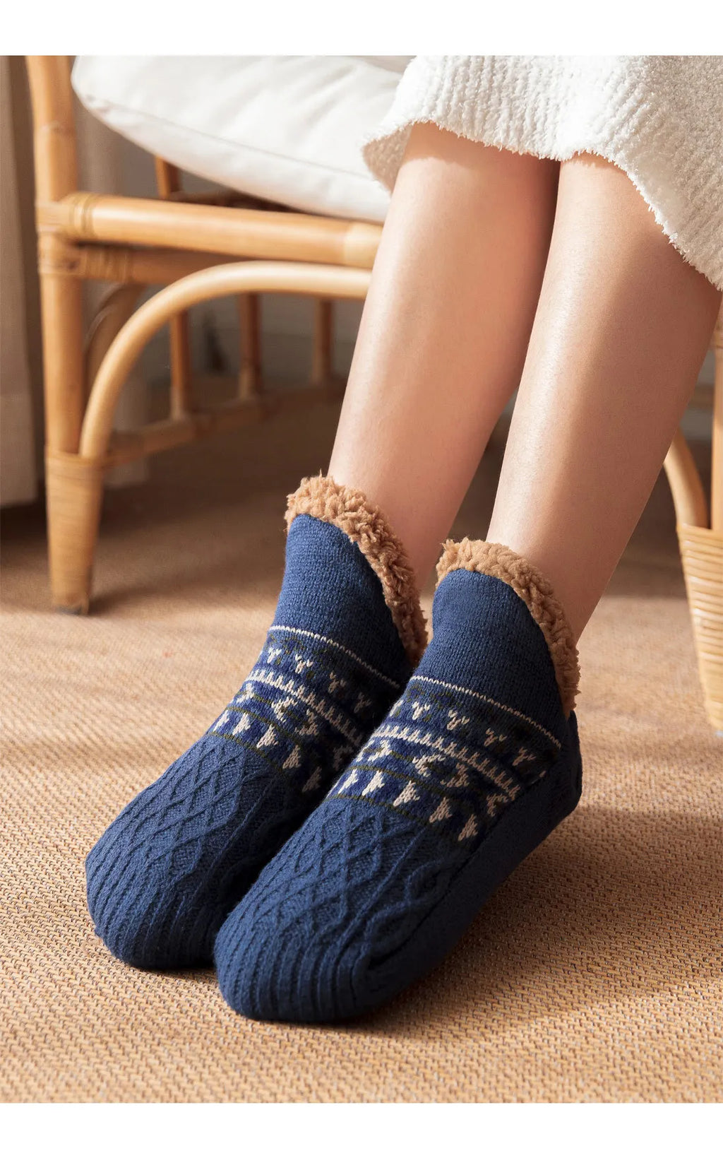 Fluffy Non-Slip Floor Socks – Warm Velvet Slipper Socks