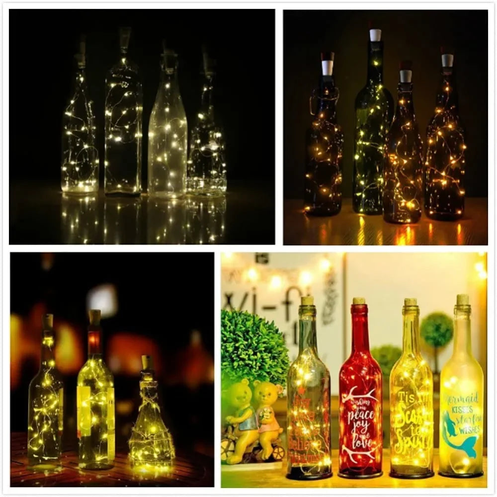 Rechargeable Cork Bottle Lights – 20 LED Wine Bottle Fairy Lights
