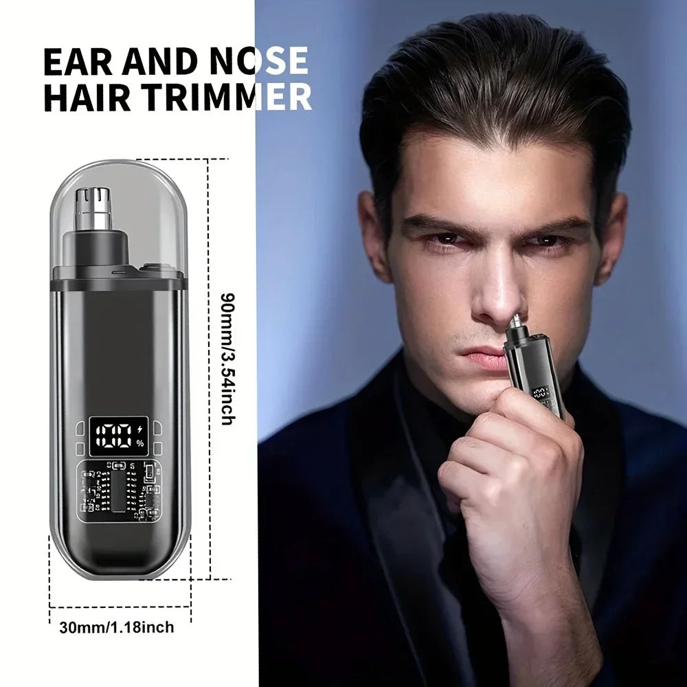 Rechargeable Nose & Ear Hair Trimmer – USB-C, Compact