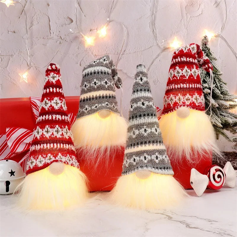 Light-Up Christmas Gnome – LED Faceless Elf Gnome Decoration (6 Styles)