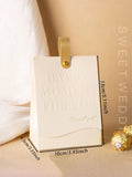PU Leather Favour Boxes with Handle – 10 Pack Reusable Wedding & Party Gift Boxes