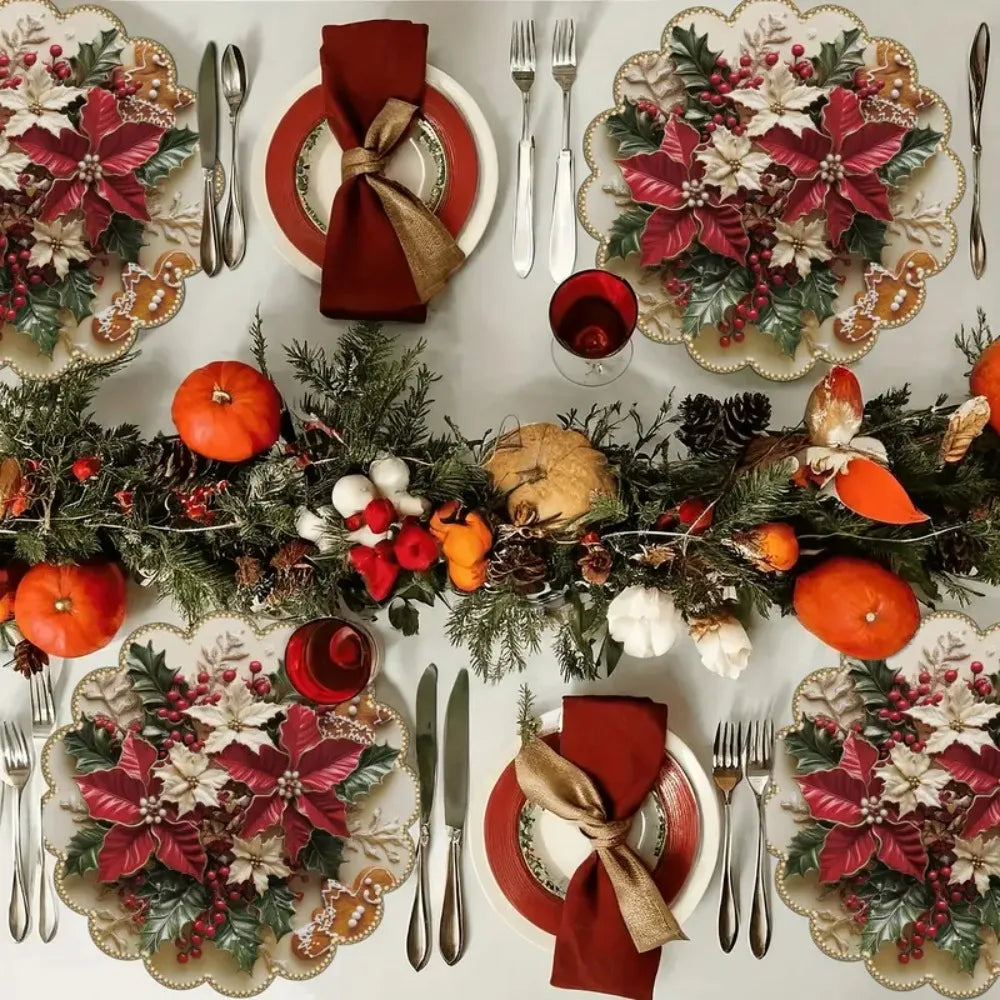 Non-slip Christmas table mat designs