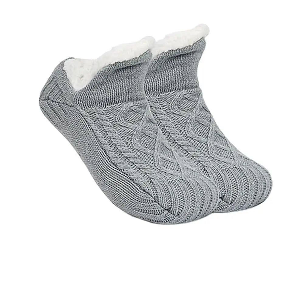 Fluffy Non-Slip Floor Socks – Warm Velvet Slipper Socks