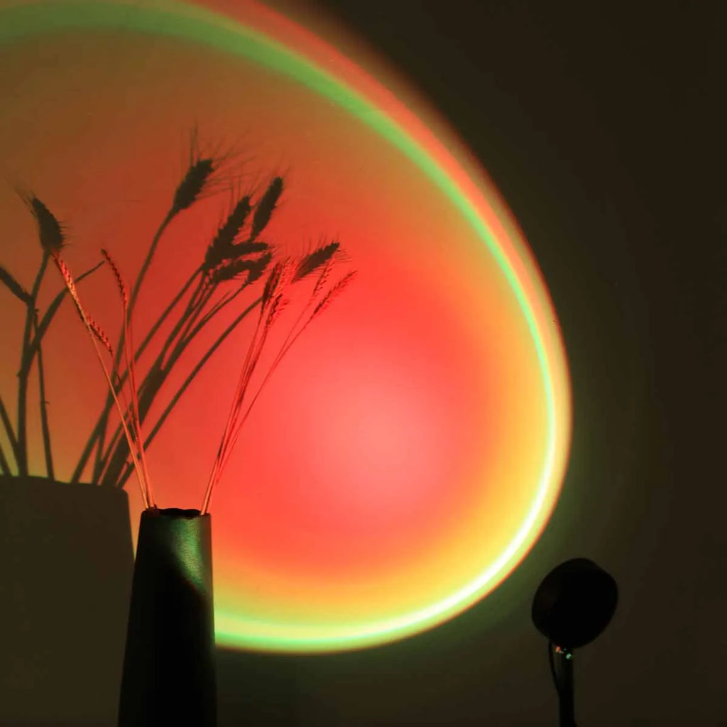 Sunset Lamp Projector with Remote – 16 Colour LED Mood Light for Bedroom, Parties & Photos