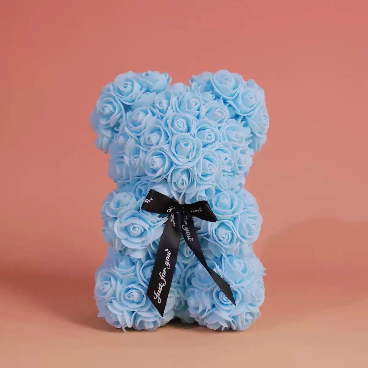 Rose Teddy Bear 25cm – Forever Rose Bear Gift for Her, With or Without Gift Box