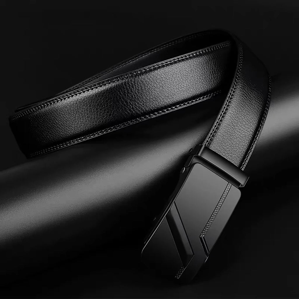 Men's Black Automatic Buckle Belt – 110, 120 or 130cm
