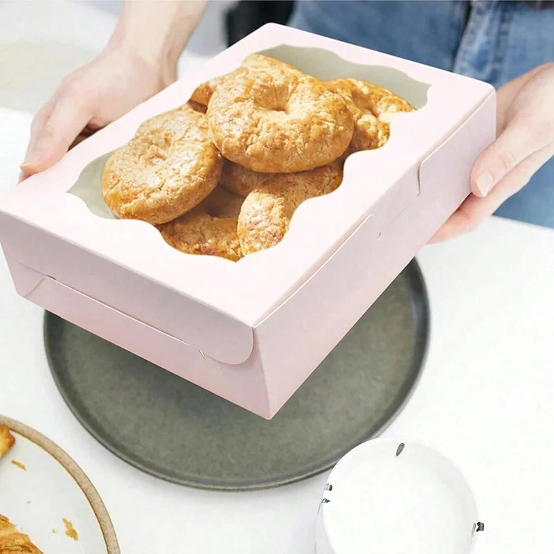 Window Cake & Treat Boxes – Kraft Gift Boxes 18 x 11 x 4 cm (10 or 20 Pack)