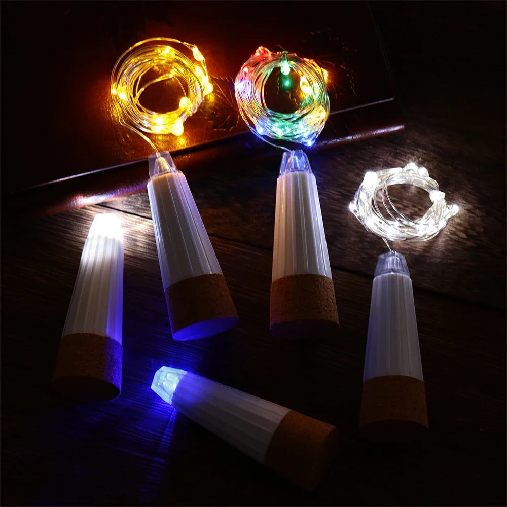 Rechargeable Cork Bottle Lights – 20 LED Wine Bottle Fairy Lights