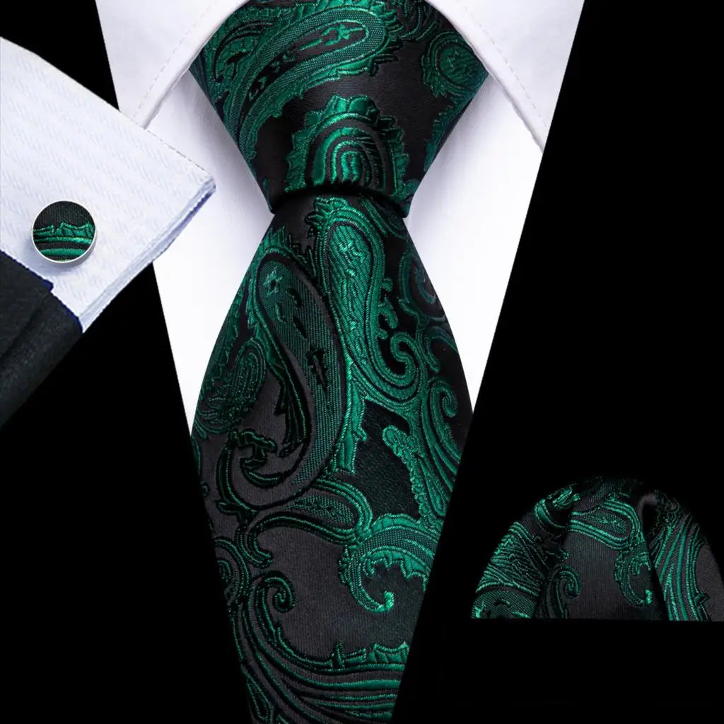 Men's Tie, Pocket Square & Cufflinks Gift Set – Jacquard