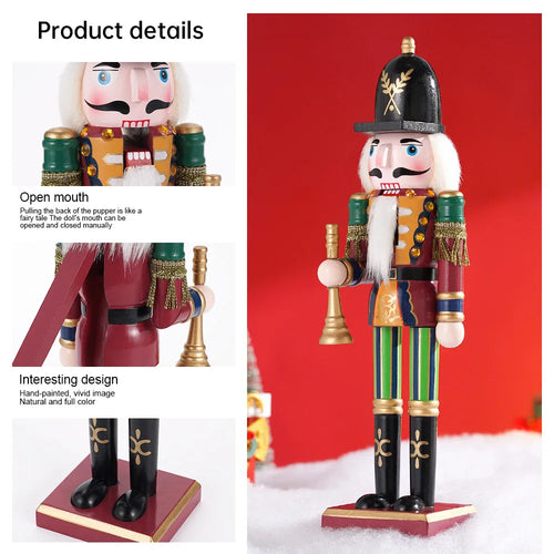 Nutcracker soldier Christmas figure on a mantel