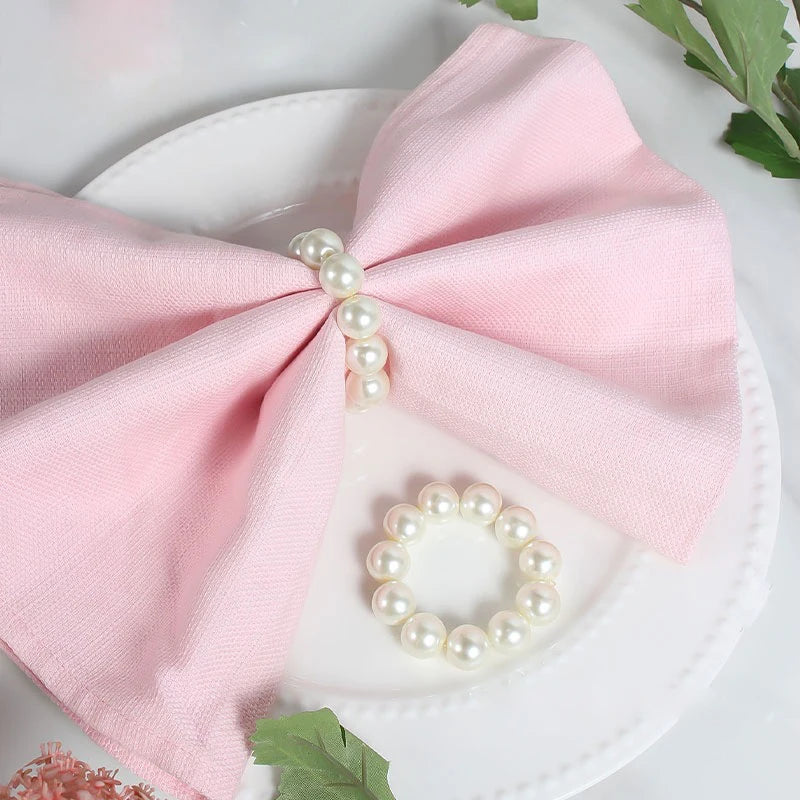 Pearl napkin ring on a wedding table