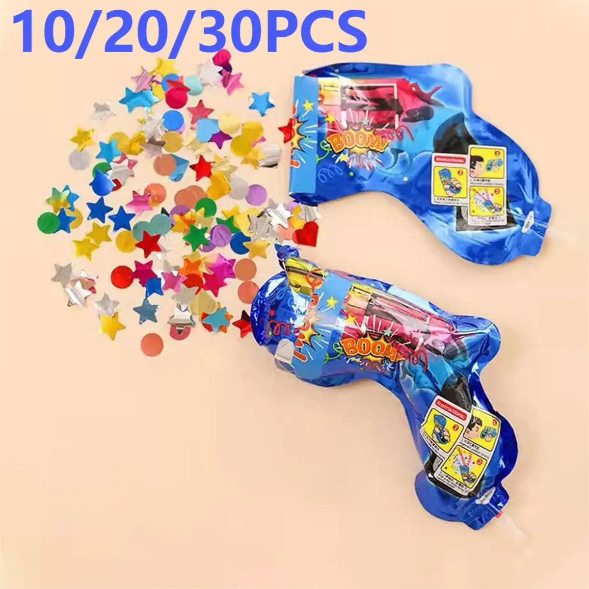 Inflatable confetti cannons
