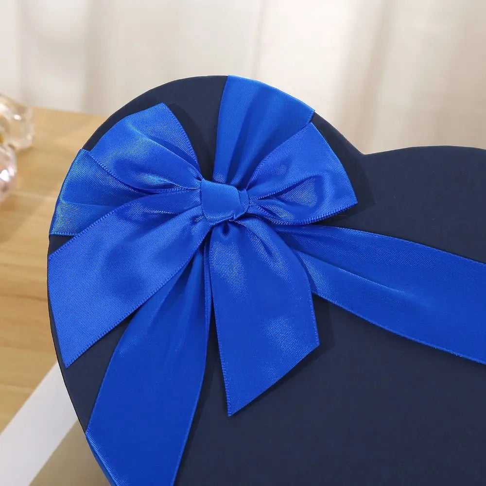 Heart-Shaped Gift Box with Bow & Lid – Red Valentine's & Anniversary Presentation Box