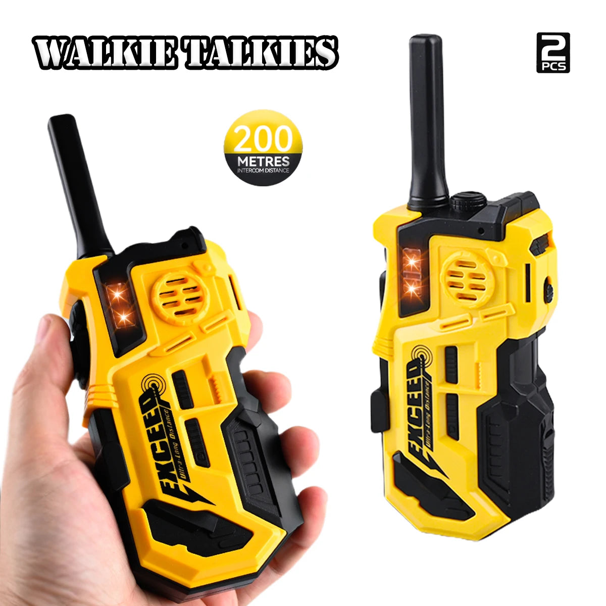 Kids walkie talkies 2 pack with torch