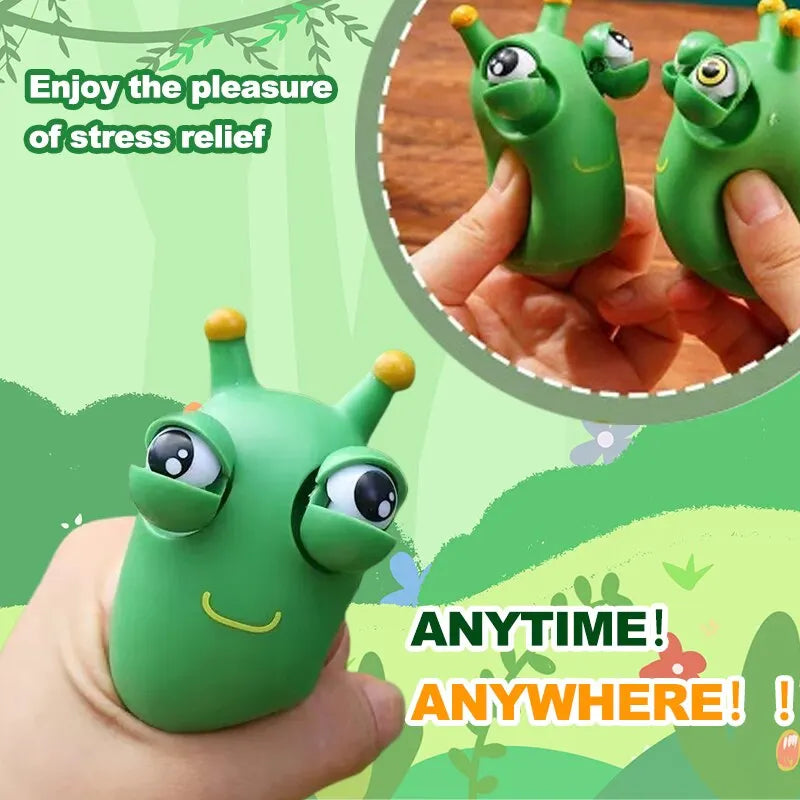 Squishy Worm Fidget Toy – Novelty Stress Relief Squeeze Toy (1 or 3 Pack)