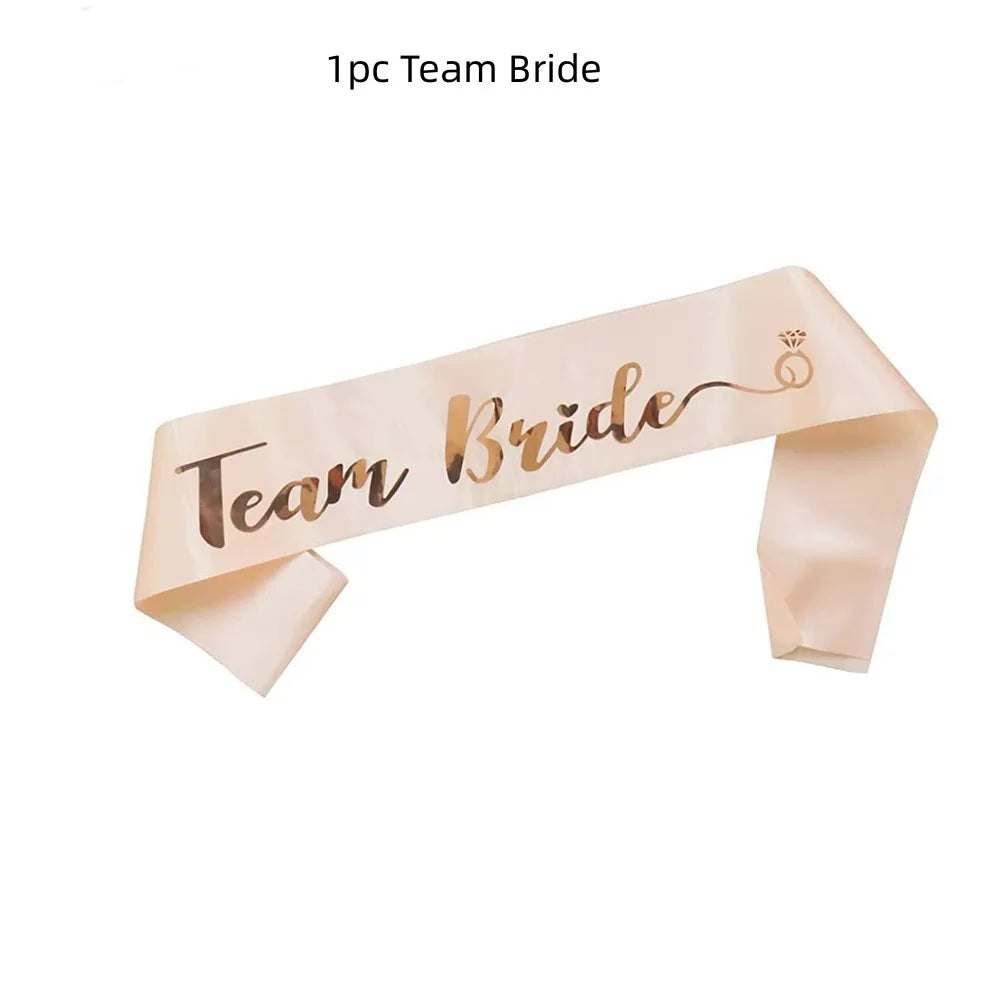 Team Bride Sash Set – Rose Gold Bride to Be & Bridal Party Sashes