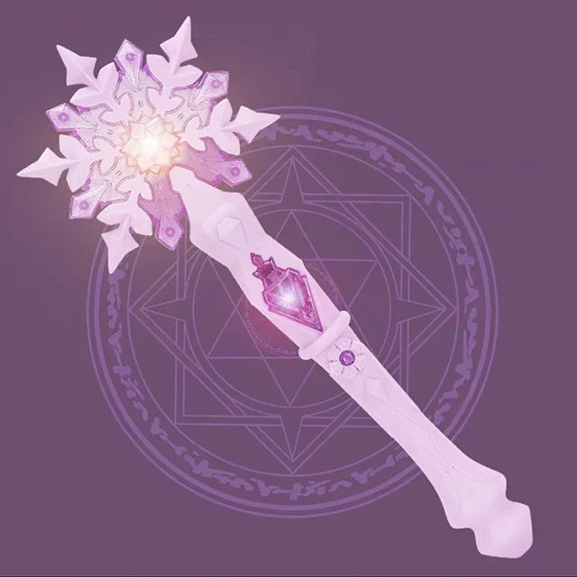 Light-Up Snowflake Wand – Princess Fairy Wand with Lights & Sounds