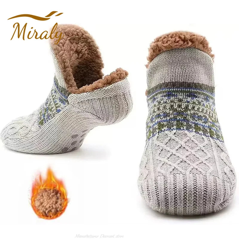 Fluffy Non-Slip Floor Socks – Warm Velvet Slipper Socks