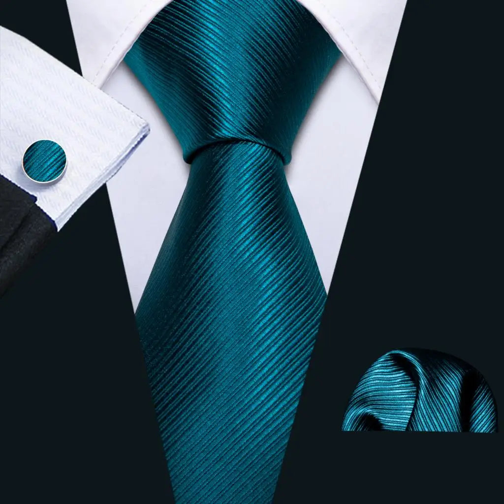 Men's Tie, Pocket Square & Cufflinks Gift Set – Jacquard
