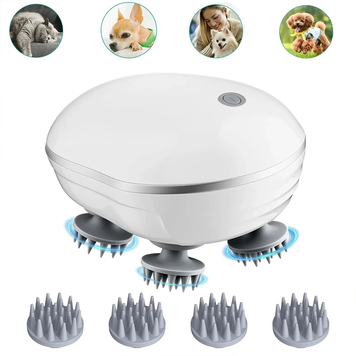 Electric Scalp Massager – Rechargeable Vibrating Head Massage Brush