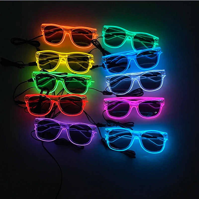 Light-up LED party glasses