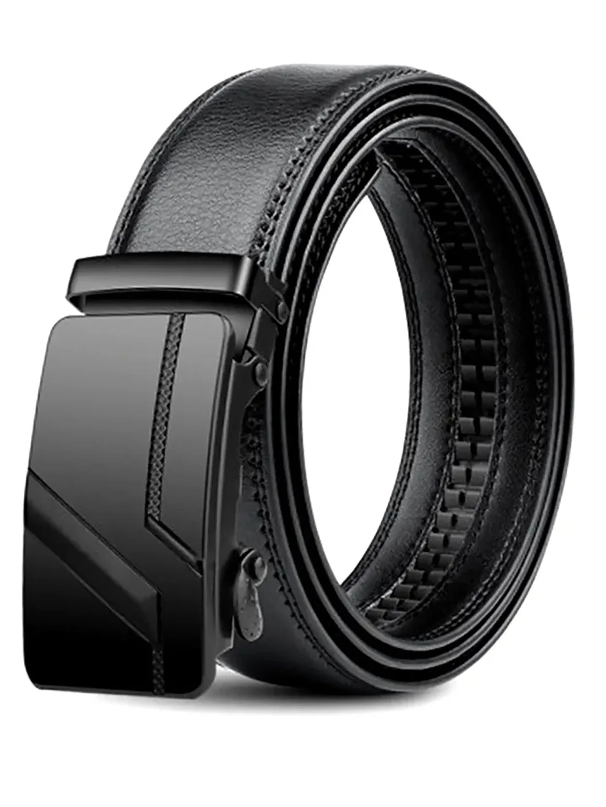 Men's Black Automatic Buckle Belt – 110, 120 or 130cm