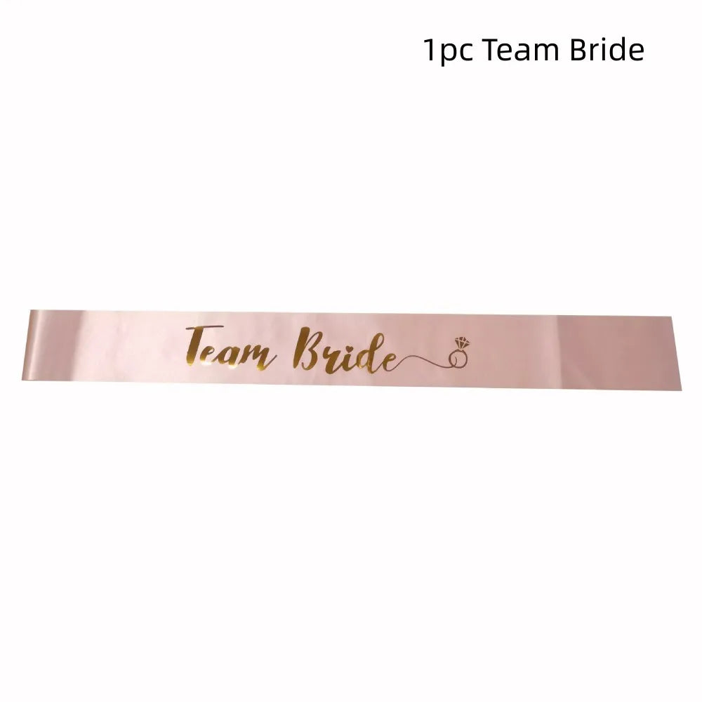 Team Bride Sash Set – Rose Gold Bride to Be & Bridal Party Sashes