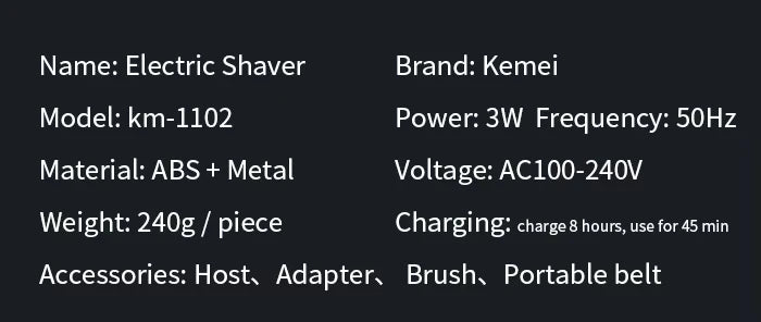 Kemei Cordless Hair Clippers – USB Rechargeable Trimmer for Men