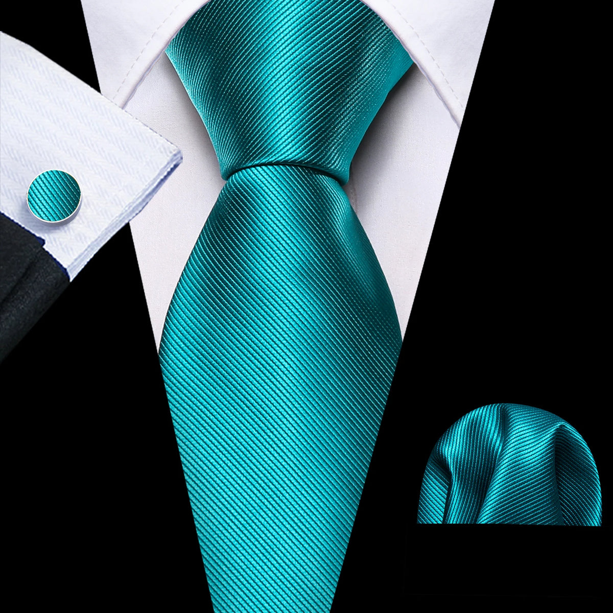 Men's Tie, Pocket Square & Cufflinks Gift Set – Jacquard