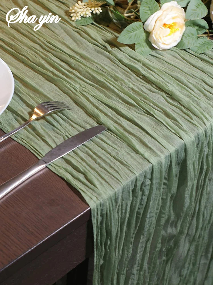 Cheesecloth Table Runner – Semi-Sheer Gauze Runner for Christmas & Weddings