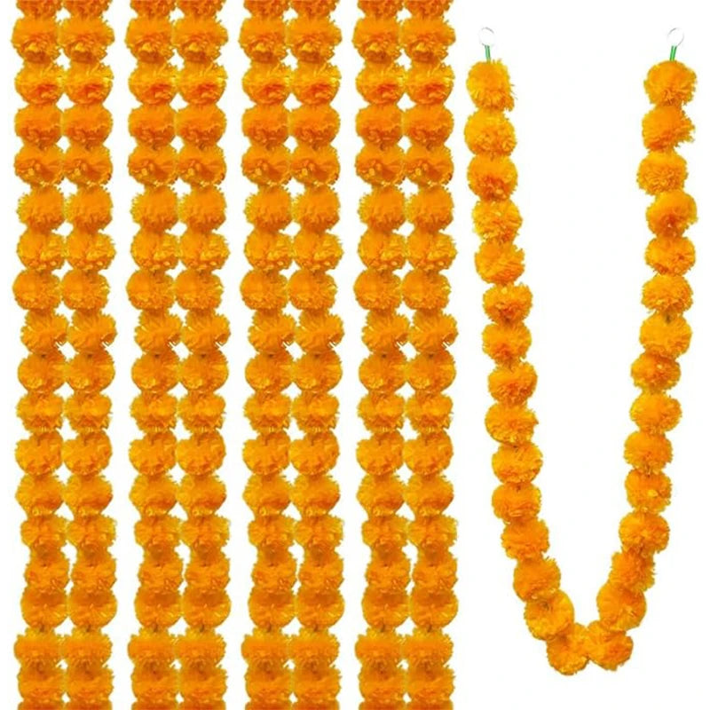 Artificial marigold garland for Diwali