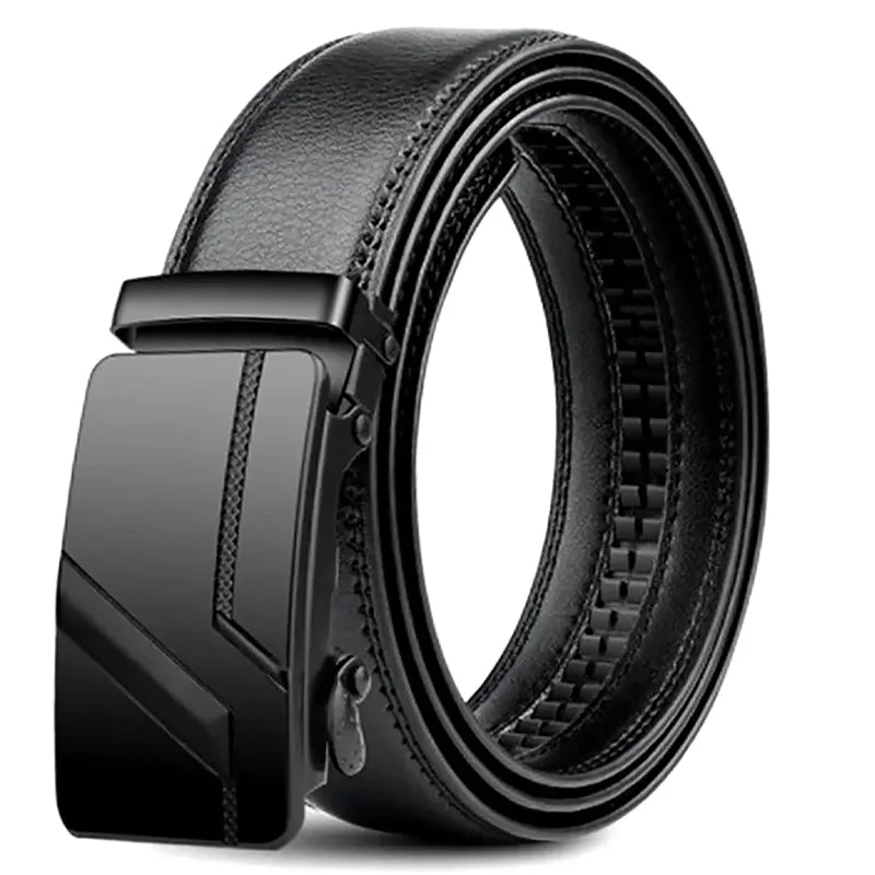 Men's Black Automatic Buckle Belt – 110, 120 or 130cm
