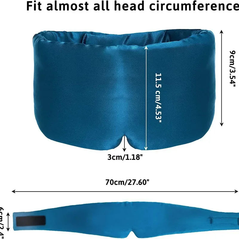 100% Mulberry Silk Sleep Mask – Soft Padded Eye Mask