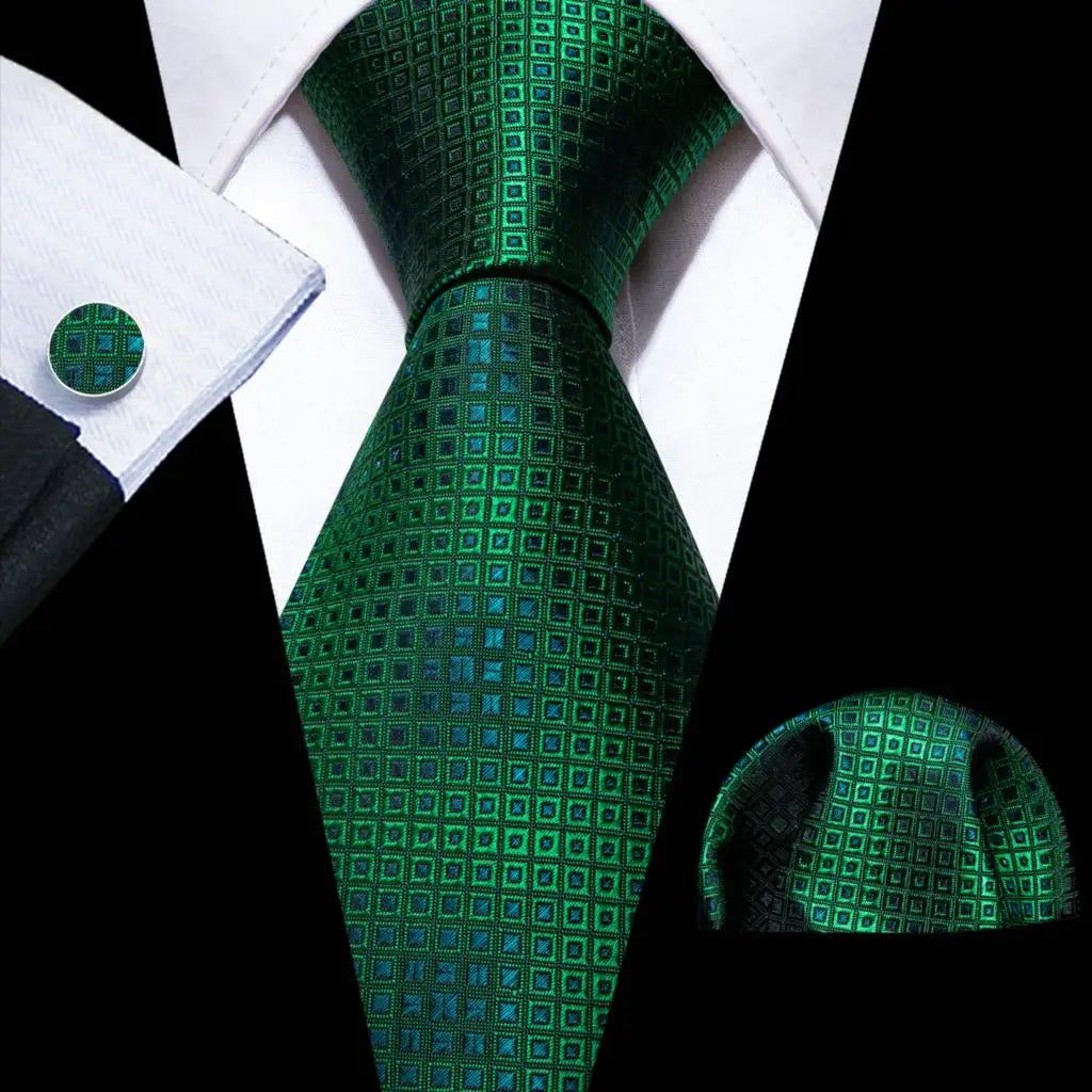 Men's Tie, Pocket Square & Cufflinks Gift Set – Jacquard