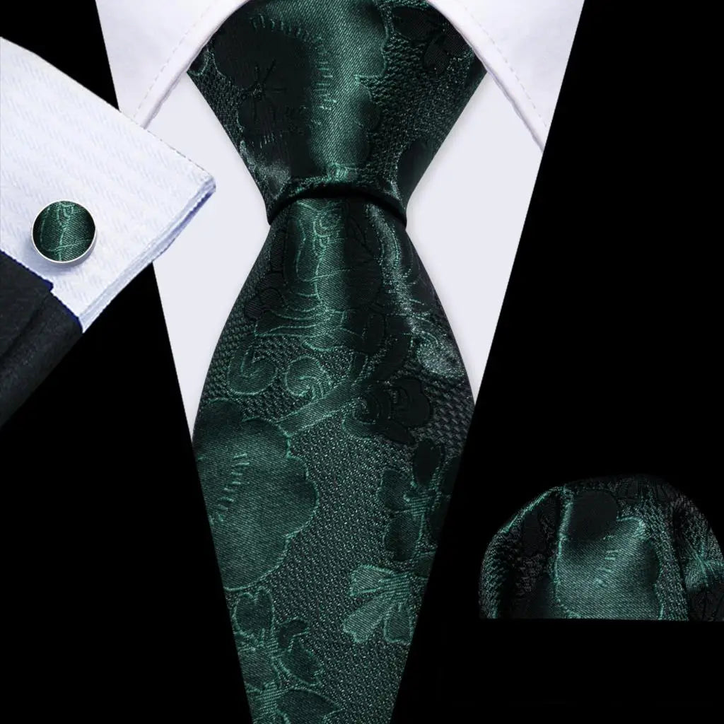 Men's Tie, Pocket Square & Cufflinks Gift Set – Jacquard