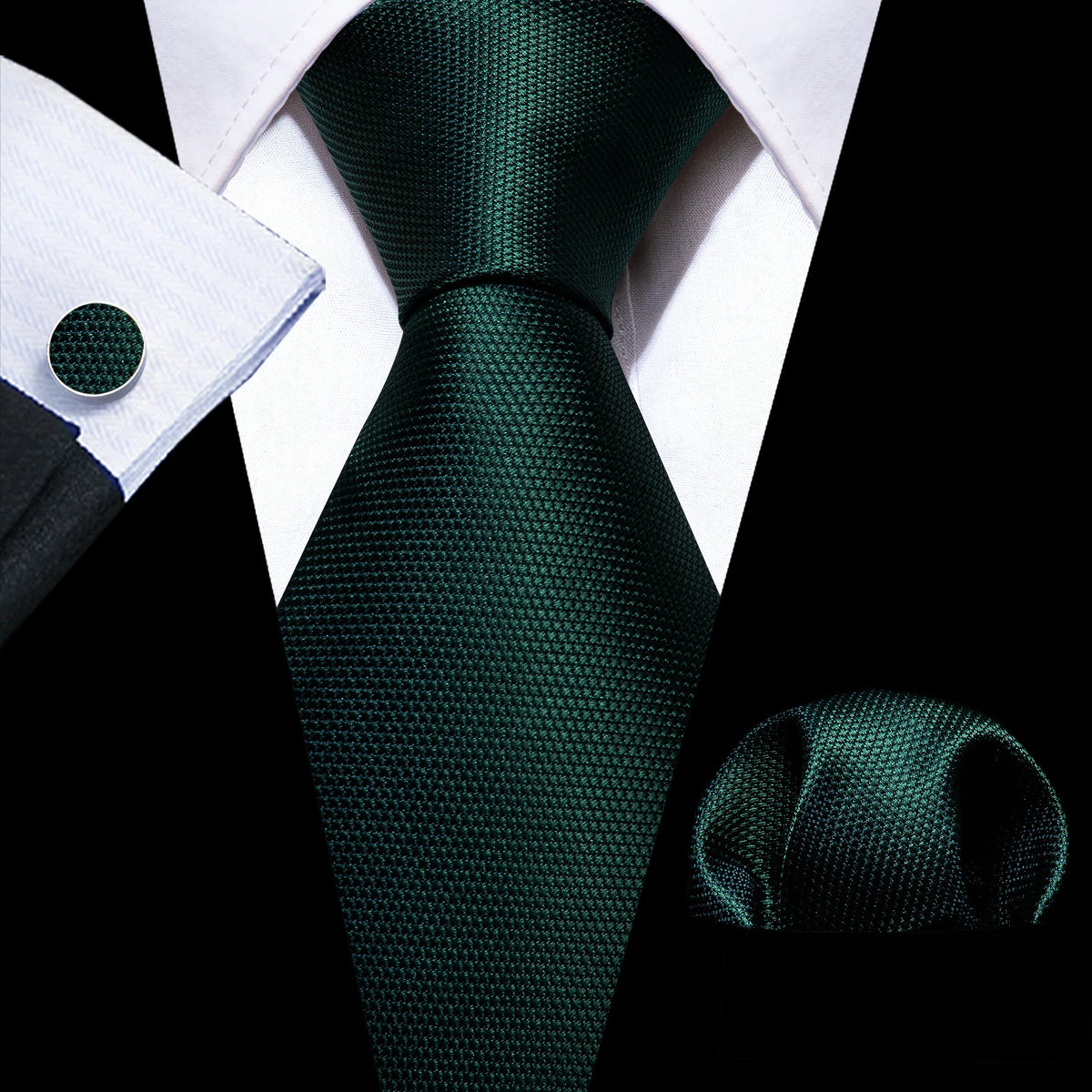 Men's Tie, Pocket Square & Cufflinks Gift Set – Jacquard