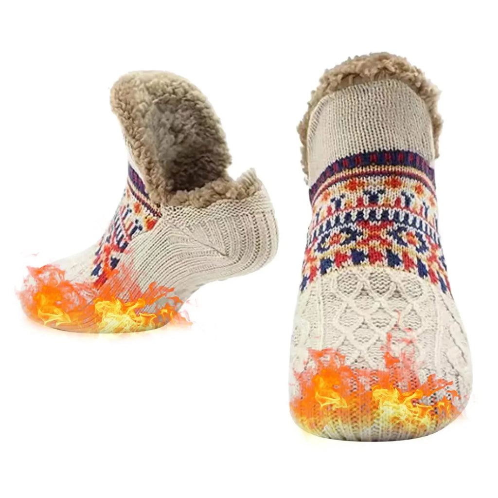 Fluffy Non-Slip Floor Socks – Warm Velvet Slipper Socks
