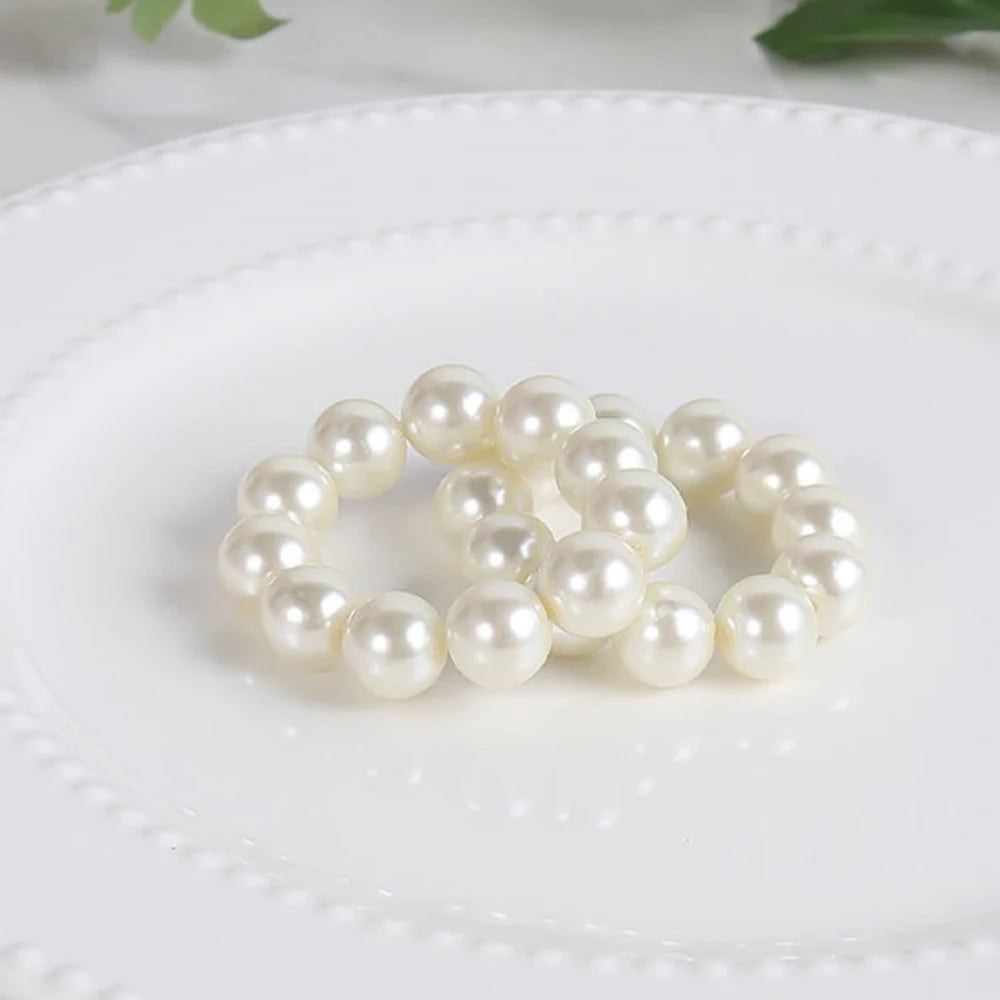 Pearl napkin holders close-up