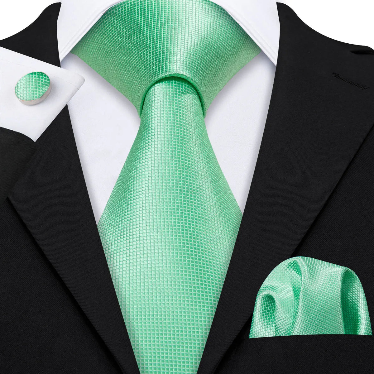 Men's Tie, Pocket Square & Cufflinks Gift Set – Jacquard