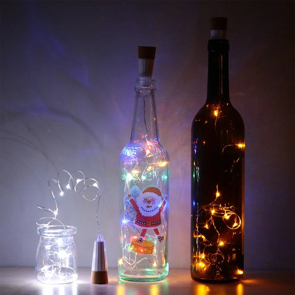 Rechargeable Cork Bottle Lights – 20 LED Wine Bottle Fairy Lights