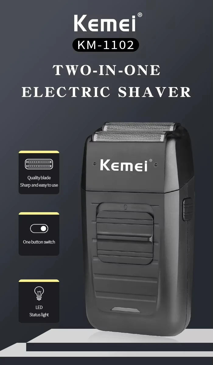 Kemei Cordless Hair Clippers – USB Rechargeable Trimmer for Men