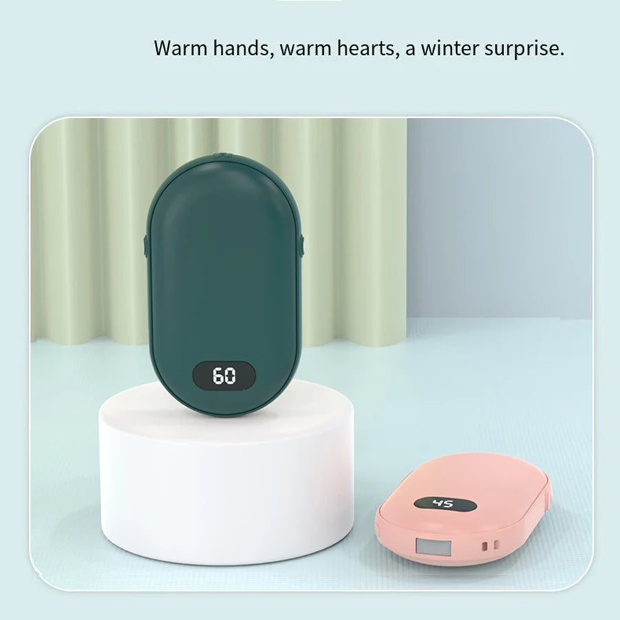 Rechargeable Hand Warmer – Double-Sided Heat, 2 Temperature Settings
