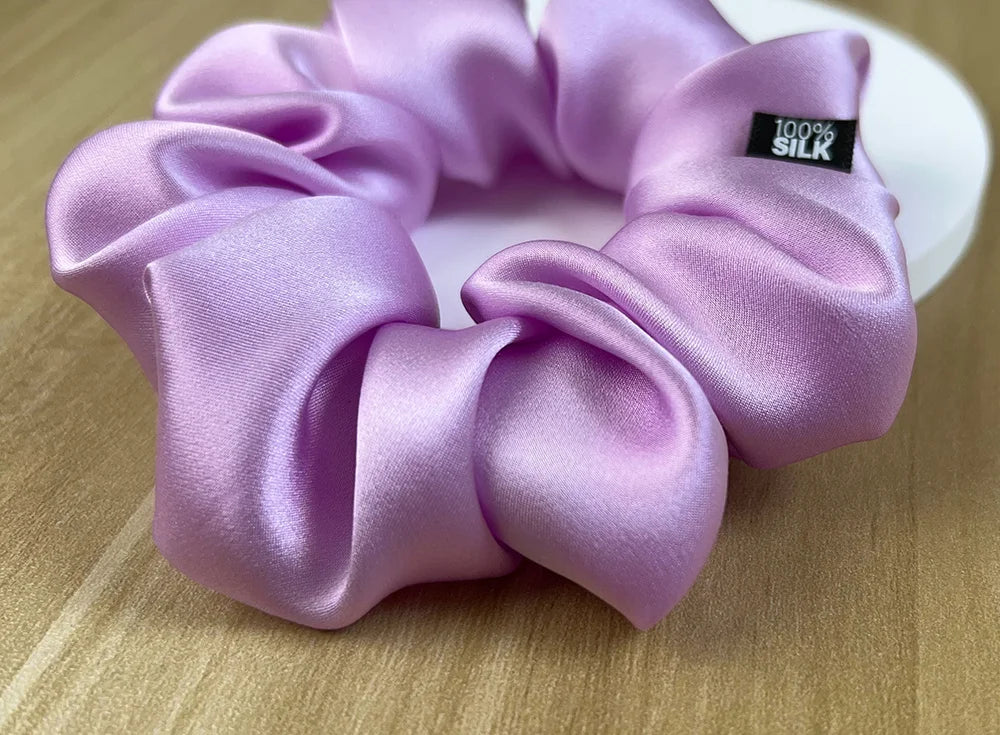 100% Mulberry Silk Scrunchie – 19 Momme Hair Tie in 19 Colours